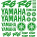 Adesivi Stickers Ref: MOTO Yamaha R6-166 verde chiaro