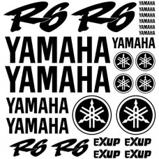 Adesivi Stickers Ref: MOTO Yamaha R6-166 nero