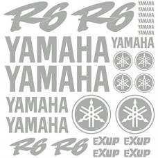 Adesivi Stickers Ref: MOTO Yamaha R6-166 argento