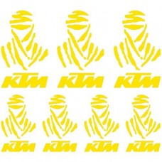 Adesivi Stickers Dakar Ref: MOTO Ktm-114 giallo
