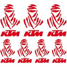 Adesivi Stickers Dakar Ref: MOTO Ktm-114 rosso