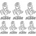 Adesivi Stickers Dakar Ref: MOTO Ktm-114 grigio