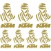 Adesivi Stickers Dakar Ref: MOTO Ktm-114 oro