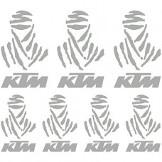 Adesivi Stickers Dakar Ref: MOTO Ktm-114 argento