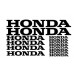 KIT 14 ADESIVI MOTO - HONDA - STICKERS COLORE NERO