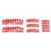 KIT 10 ADESIVI STICKERS ABARTH ASSETTO CORSE - FIAT 500