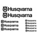 COLORE NERO KIT 10 ADESIVI MOTO - HUSQVARNA - STICKERS