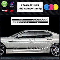 SET FASCE (colore NERO) ALFA ROMEO TUNING BANDE ADESIVE STICKERS auto - accessori, stickers, decal