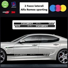 SET FASCE (colore NERO) ALFA ROMEO TUNING BANDE ADESIVE STICKERS auto - accessori, stickers, decal