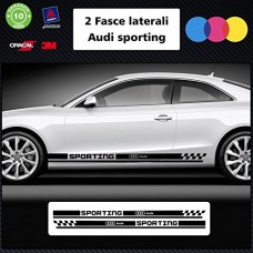 SET FASCE (colore NERO) AUDI TUNING BANDE ADESIVE STICKERS auto - accessori, stickers, decal