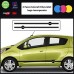 SET FASCE (colore NERO) chevrolet TUNING BANDE ADESIVE STICKERS auto - accessori, stickers, decal