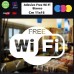 1 Adesivo (BIANCO) "Free Wifi" per bar, club, uffici,vetrine, negozi, ristoranti, salon, stickers, decal 003