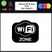 1 Adesivo (NERO) "Free Wifi" per bar, club, uffici,vetrine, negozi, ristoranti, salon, stickers, decal 011