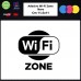 1 Adesivo (NERO) "Free Wifi" per bar, club, uffici,vetrine, negozi, ristoranti, salon, stickers, decal 012