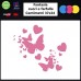 Adesivi fantasia cuore e farfalle per auto - grafica 002 - STICKERS auto - accessori, stickers, decal (rosa chiaro)