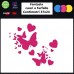 Adesivi fantasia cuore e farfalle per auto - grafica 002 - STICKERS auto - accessori, stickers, decal (rosa scuro)