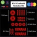 ADESIVI KIT 16 PEZZI YAMAHA R6 - - STICKERS MOTO - accessori, stickers, moto, decal COLORI A SCELTA (rosso)