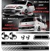 SET FASCE - NERE - FIAT - PUNTO EVO - 500 ABARTH - TUNING BANDE ADESIVE STICKERS auto - accessori, stickers, decal