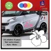 ADESIVI FIORI per auto - STICKERS auto - accessori, stickers, decal (BIANCO) cod. 862