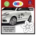 ADESIVI FIORI per auto - STICKERS auto - accessori, stickers, decal (BIANCO) cod. 863