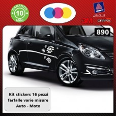 ADESIVI FIORI per auto - STICKERS auto - accessori, stickers, decal (BIANCO) cod. 890