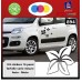 ADESIVI FIORI E FARFALLE per auto - STICKERS auto - accessori, stickers, decal (BIANCHI) cod. 895