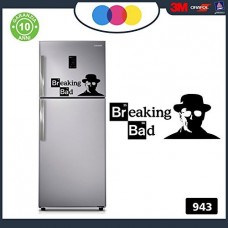 Adesivo per FRIGORIFERO - ADESIVO BREAKING BAD 24*33 Centimetri - COLORE NERO Cod. 943