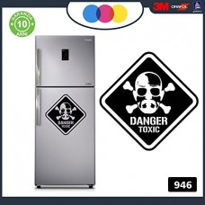 Adesivo per FRIGORIFERO - ADESIVO BREAKING BAD TESCHIO 24*24 Centimetri STICKERS DECAL FRIZZER FRIGO- COLORE NERO Cod. 946
