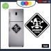 Adesivo per FRIGORIFERO - ADESIVO BREAKING BAD TESCHIO 24*24 Centimetri STICKERS DECAL FRIZZER FRIGO- COLORE NERO Cod. 946