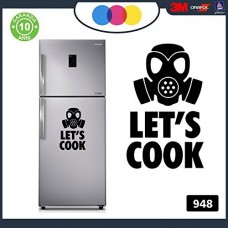Adesivo per FRIGORIFERO - ADESIVO BREAKING BAD TESCHIO MASCHERA GAS 24*33 Centimetri STICKERS DECAL FRIZZER FRIGO- COLORE NERO Cod. 948