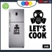 Adesivo per FRIGORIFERO - ADESIVO BREAKING BAD TESCHIO MASCHERA GAS 24*33 Centimetri STICKERS DECAL FRIZZER FRIGO- COLORE NERO Cod. 948
