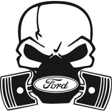 Adesivo in vinile, motivo: teschio con logo Ford, per Fiesta, Mondeo, Focus