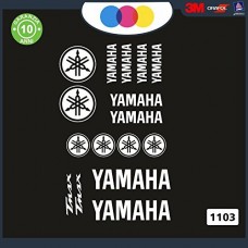 ADESIVI KIT 16 PEZZI YAMAHA TMAX - T MAX SCOOTERONE- STICKERS MOTO - accessori, stickers, moto, decal (BIANCO)