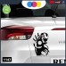 ADESIVO PER AUTO - IRON MAN - DIMENSIONI: 20 x 12 centimetri - COLORE A SCELTA (nero)