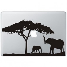 ADESIVO ELEFANTE SAFARI - Elephant Safari Apple Macbook Pro Air Laptop Sticker Decal Skin, Macbook Air 11" 13" 15" 17" (15" - 17" MACBOOK)