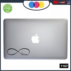 ADESIVO LOVE "COLORE NERO" - Apple Macbook Pro Air Laptop Sticker Decal Skin, Macbook Air 11" 13" 15" 17" Cod. 1167 (15" - 17" MACBOOK )