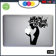 ADESIVO DONNA NOTE MUSICALI - Apple Macbook Pro Air Laptop Sticker Decal Skin, FLOREAL Macbook Air 11" 13" 15" 17" (11" - 13" MACBOOK)