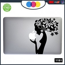 ADESIVO DONNA FIORI - Apple Macbook Pro Air Laptop Sticker Decal Skin, FLOREAL Macbook Air 11" 13" 15" 17" (15" - 17" MACBOOK)