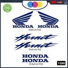 KIT 6 ADESIVI PER MOTO -HONDA -HORNET - rally touring sticker decal Moto Cod. 1286 (Oro)