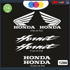 KIT 6 ADESIVI PER MOTO -HONDA -HORNET - rally touring sticker decal Moto Cod. 1286 (Grigio)