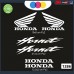 KIT 6 ADESIVI PER MOTO -HONDA -HORNET - rally touring sticker decal Moto Cod. 1286 (Grigio)