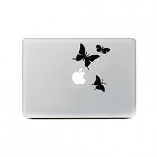 Vati ante Farfalle vinile della decalcomania di arte della pelle nera per Apple Macbook Pro Air Mac 13 "15" pollici / Unibody 13 "15" Inch Laptop