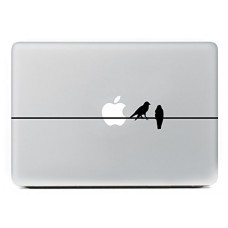 Vati ante due uccelli vinile della decalcomania di arte della pelle nera per Apple Macbook Pro Air Mac 13 "15" pollici / Unibody 13 "15" Inch Laptop