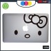 Adesivo HELLO KITTY - PER TUTTI I MODELLI DI Mac Book Apple 11-13-15-17 - ADESIVO PER QUALSIASI COMPUTER ANCHE NON MAC BOOK - COLORE NERO Cod. 1234 (11" - 13" MACBOOK)