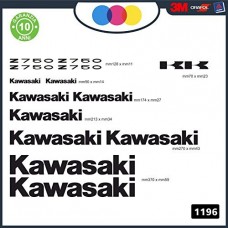 Adesivi Stickers KAWASAKI Z 750 Kit 15pz vari colori, Moto Cod. 1196 (nero)