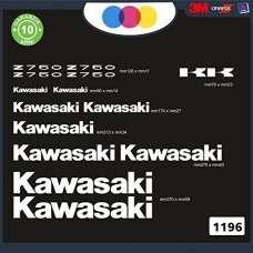 Adesivi Stickers KAWASAKI Z 750 Kit 15pz vari colori, Moto Cod. 1196 (bianco)