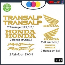 Adesivi Stickers honda transalp rally touring Kit 10pz vari colori, Moto Cod. 1197