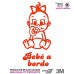 Artstickers&reg; - Adesivo Beb&eacute; a Bordo bimba,&nbsp;Babyfun collection, 10&nbsp;colori a scelta + regalo sorpresa 9cm x 16,5 cm rosso