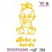 Artstickers&reg; - Adesivo Beb&eacute; a Bordo bimba,&nbsp;Babyfun collection, 10&nbsp;colori a scelta + regalo sorpresa 9cm x 16,5 cm giallo