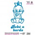 artstickers® Adesivo Bebe a Bordo Nena ragazza - babyfun collectión 10 colori a scelta + regalo sorpresa (Blu)